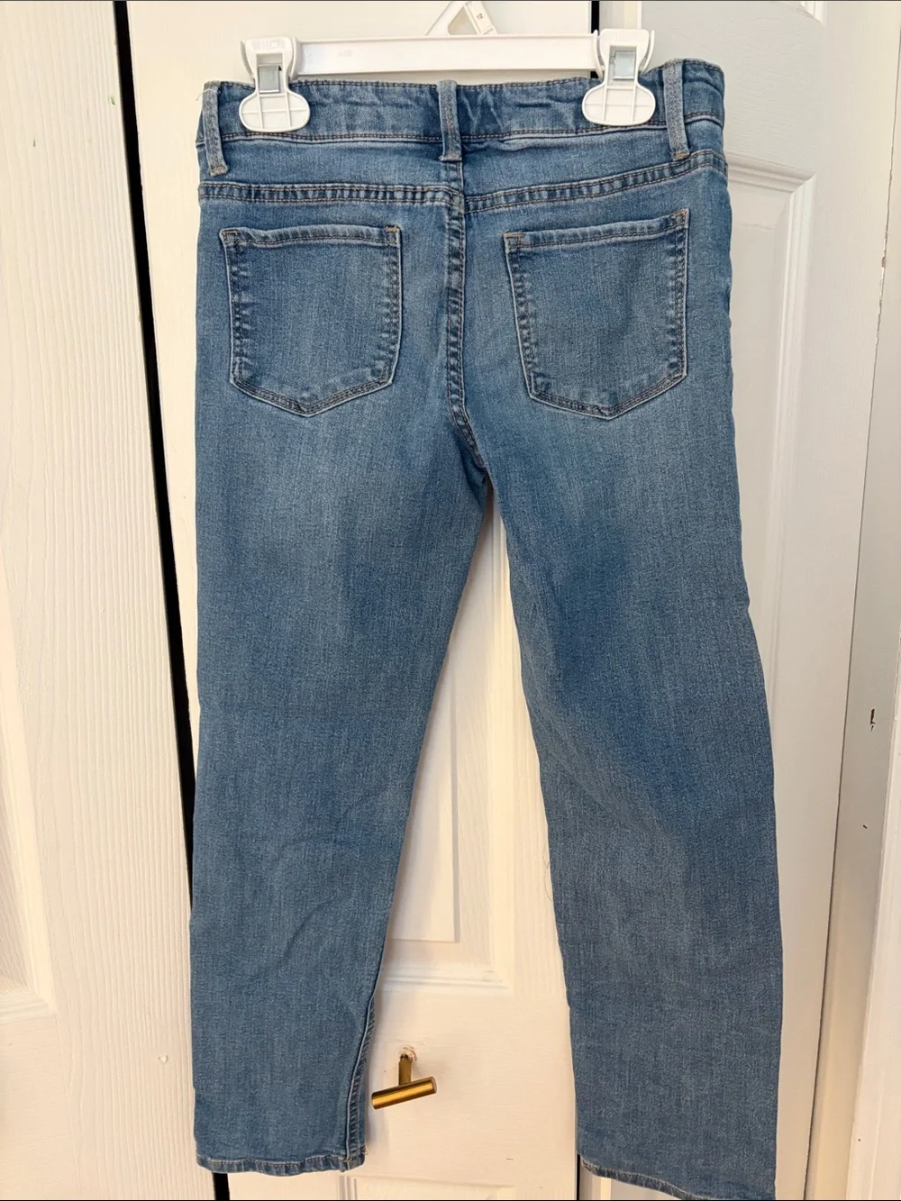 SO Light Blue Distressed Ankle Jeans